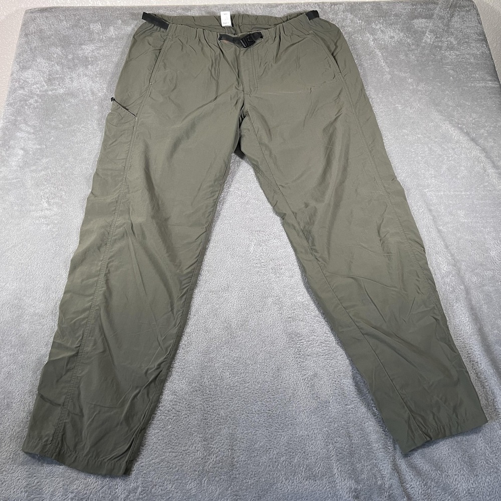 Patagonia Gi II Pants‎ Mens XL Green Nylon Hiking Outdoor Adjustable Waist Belt